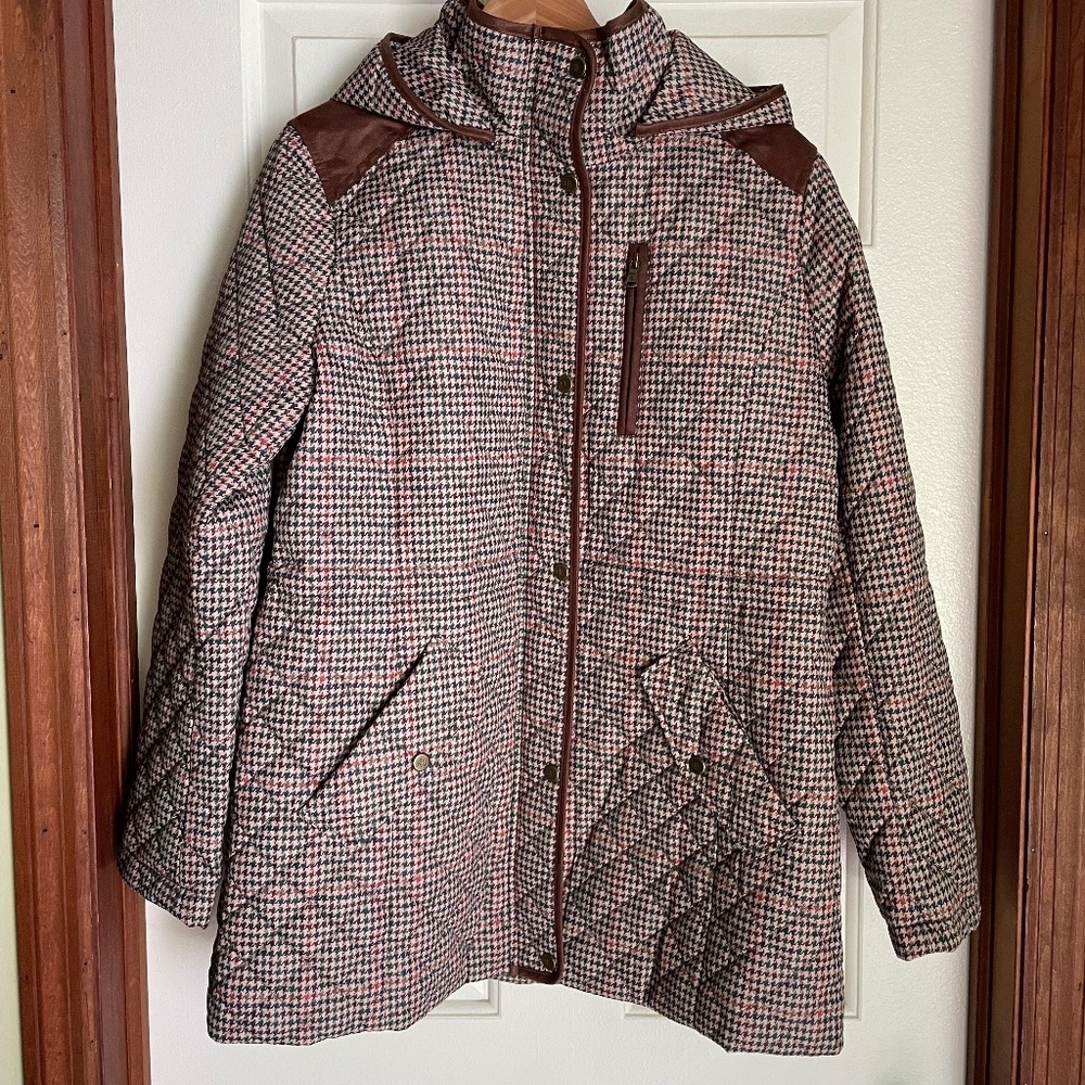 Lauren Ralph Lauren Hooded Anorak Quilted Coat Large